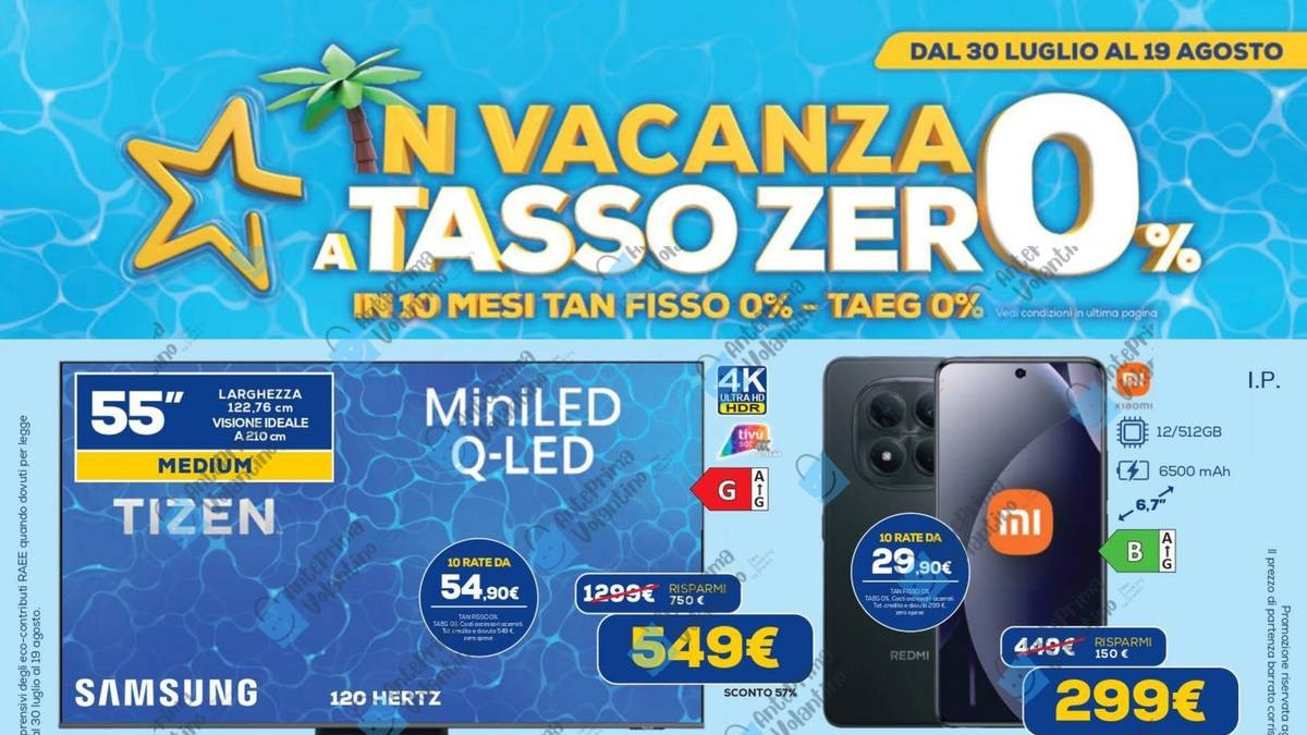 Volantino Euronics dal 30 luglio 2026