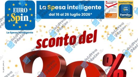 Volantino Eurospin dal 16 luglio 2026