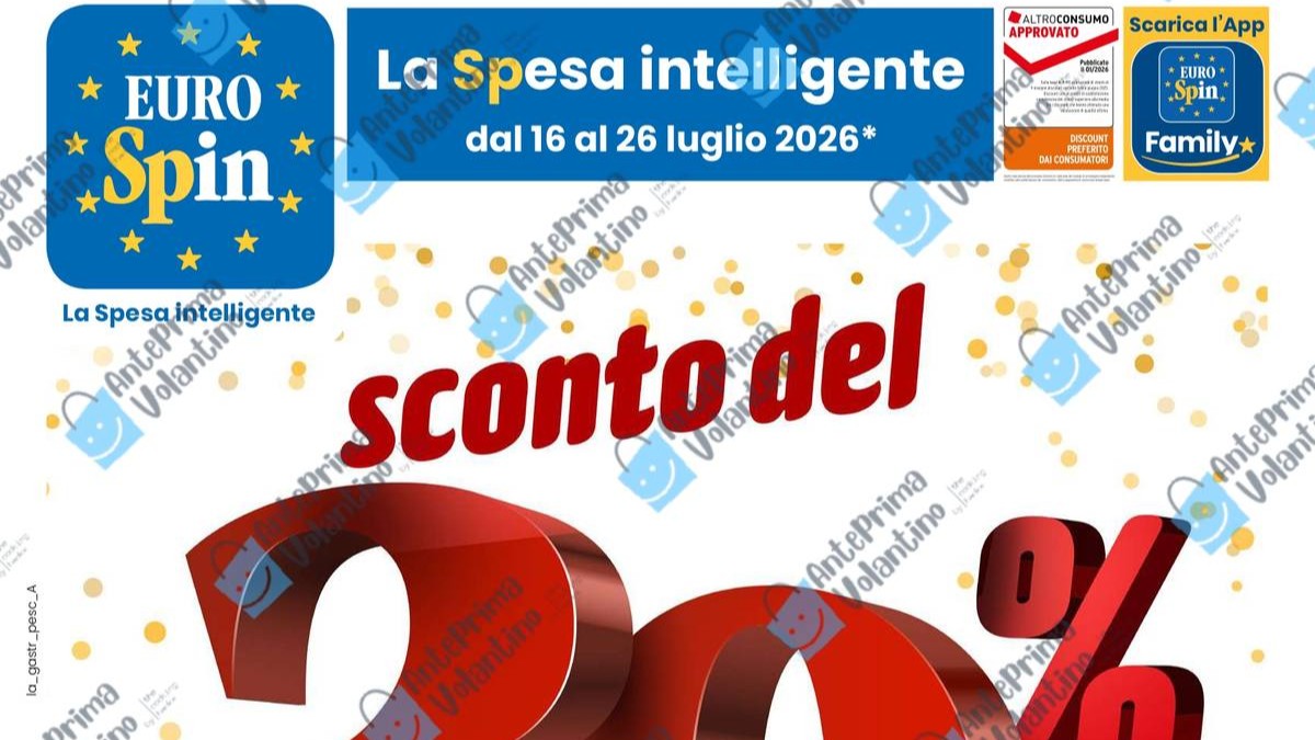 Volantino Eurospin dal 16 luglio 2026