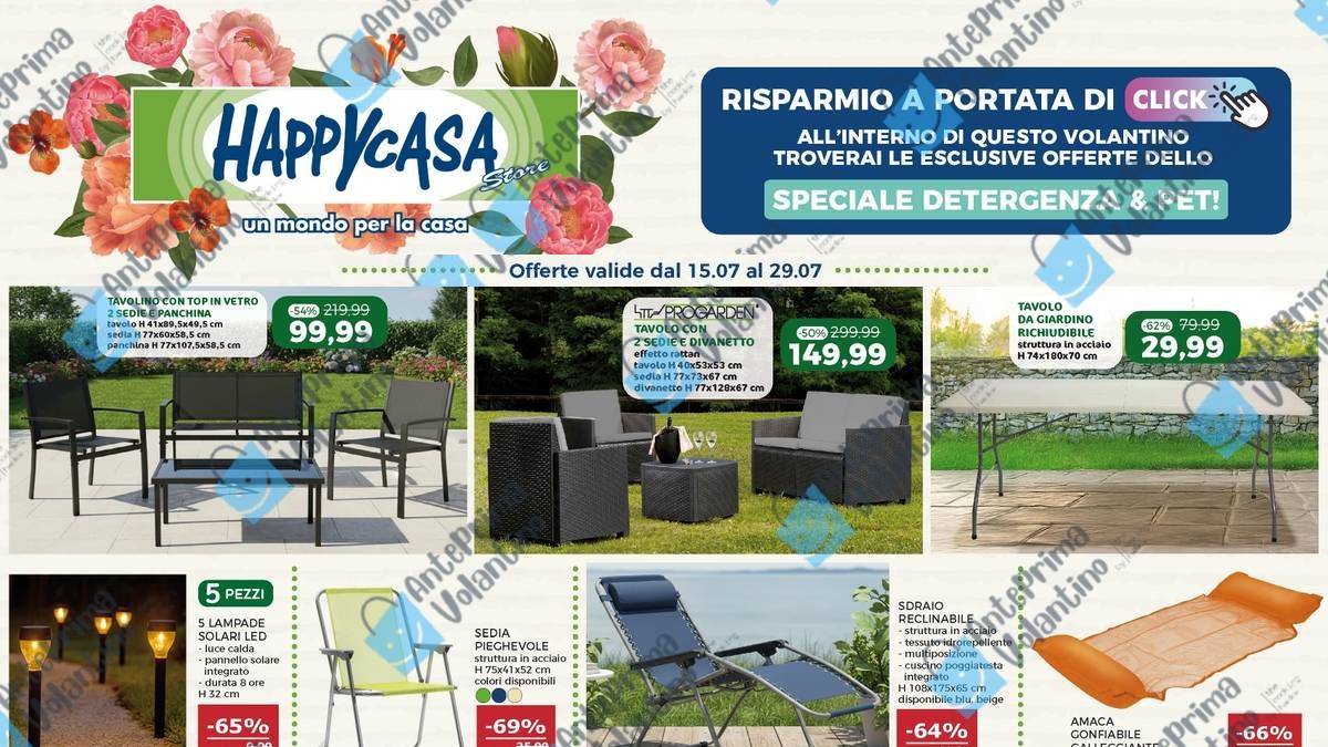 Volantino Happy Casa dal 15 luglio 2026