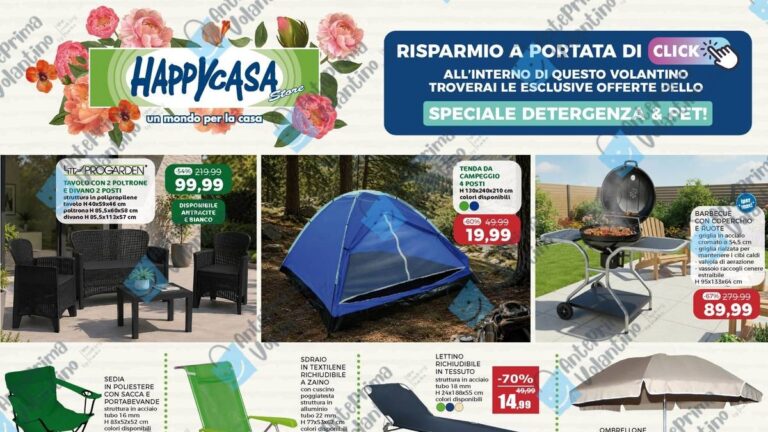 Volantino Happy Casa dal 5 agosto 2026