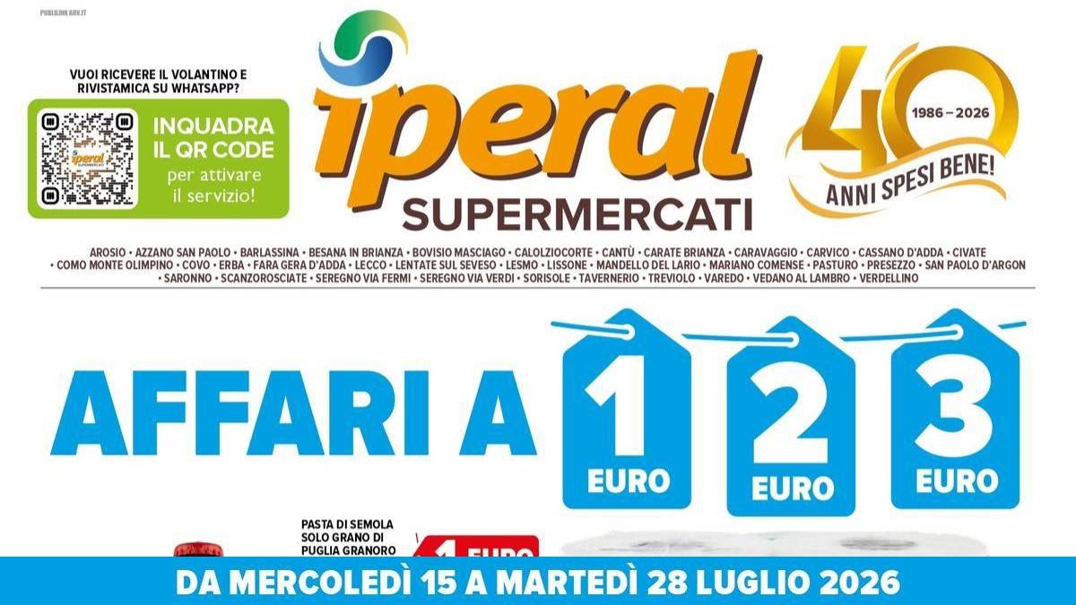 Volantino Iperal dal 15 luglio 2026