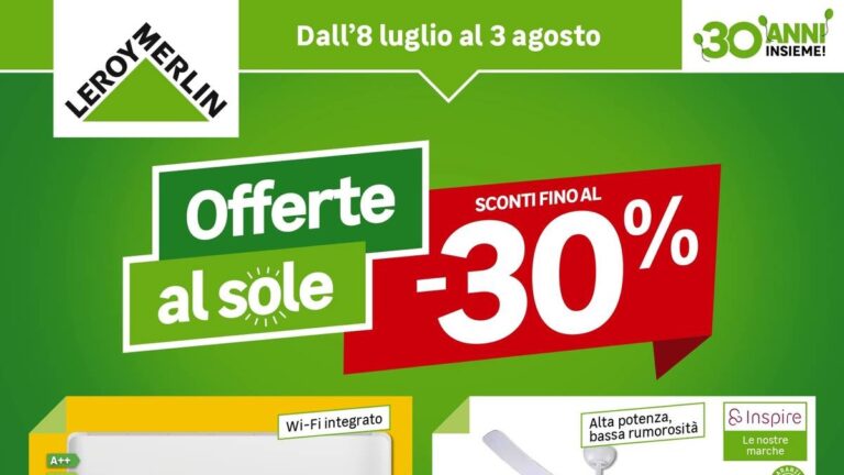 Volantino Leroy Merlin dal 8 luglio 2026