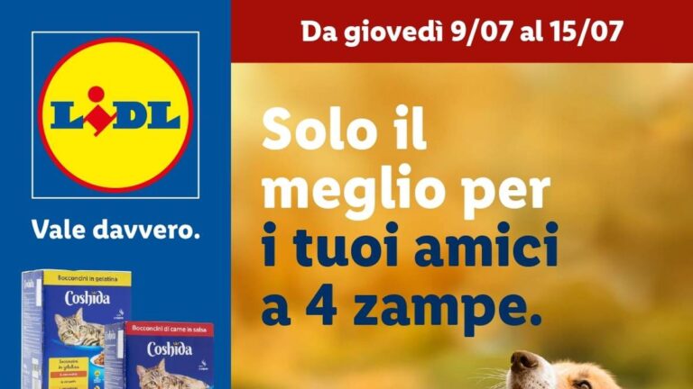 Volantino Lidl Animali dal 9 luglio 2026