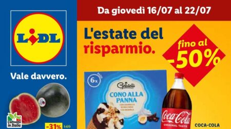 Volantino Lidl dal 16 luglio 2026