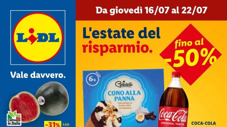 Volantino Lidl dal 16 luglio 2026