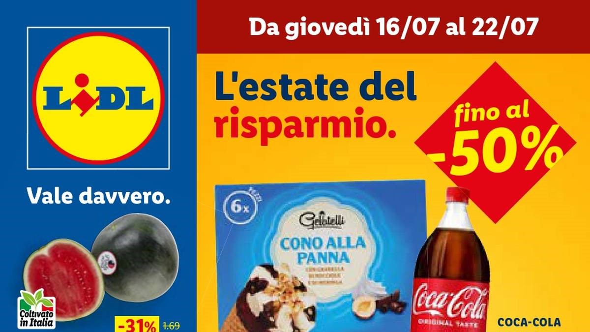Volantino Lidl dal 16 luglio 2026