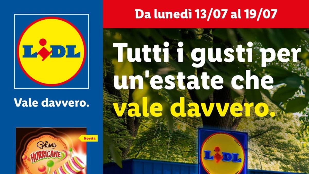 Volantino Lidl gelati dal 13 luglio 2026