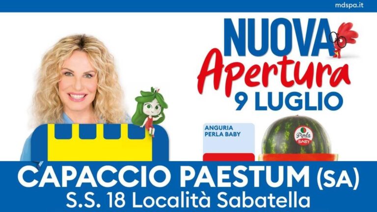 Volantino MD Nuova apertura Capaccio Paestum dal 9 luglio 2026