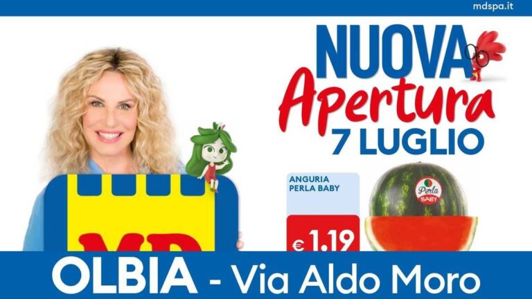 Volantino MD Nuova apertura Olbia dal 7 luglio 2026