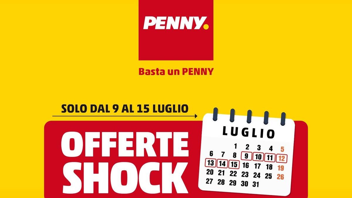 Volantino Penny offerte shock dal 9 luglio 2026