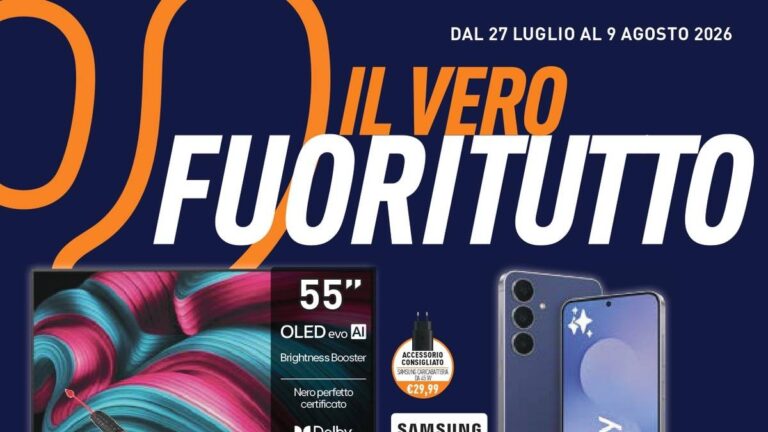 Volantino Unieuro dal 27 luglio 2026