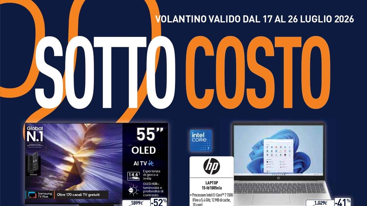 Volantino Unieuro fino al 26 luglio 2026