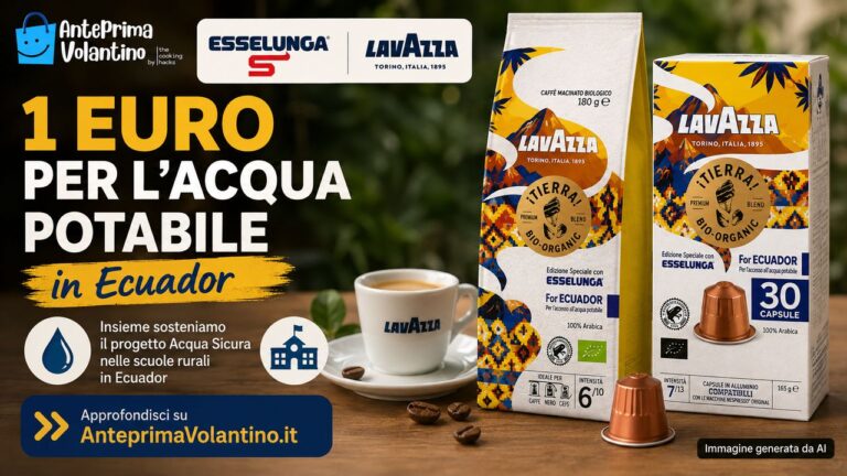 Lavazza ¡Tierra! For Ecuador da Esselunga, 1 euro per ogni confezione sostiene il progetto Acqua Sicura