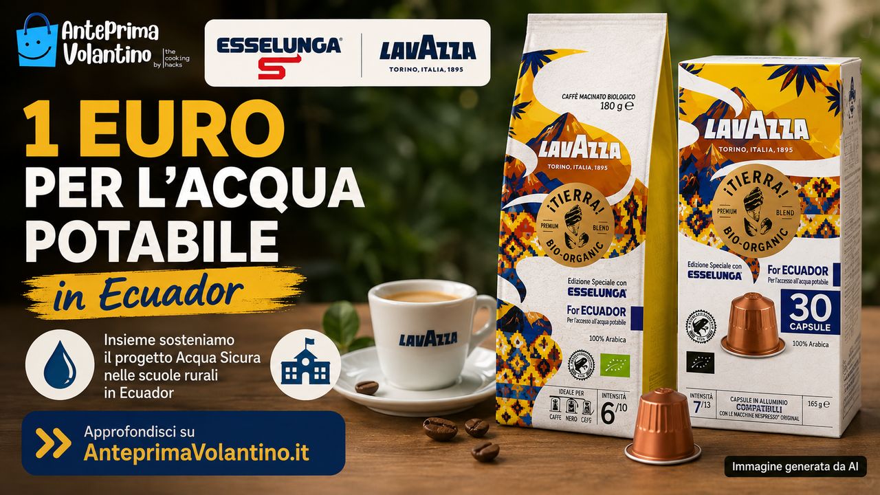 Lavazza ¡Tierra! For Ecuador da Esselunga, 1 euro per ogni confezione sostiene il progetto Acqua Sicura