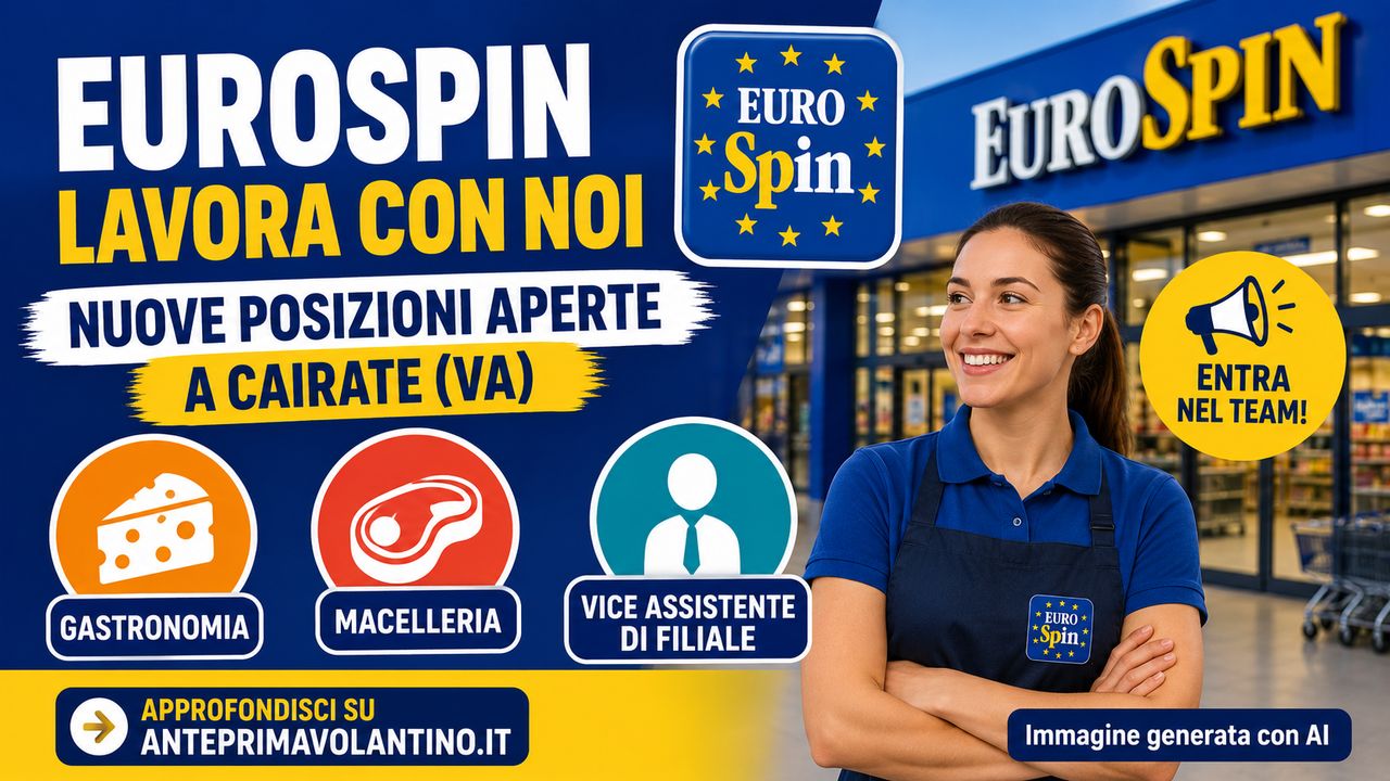 Eurospin lavora con noi, nuove posizioni aperte a Cairate
