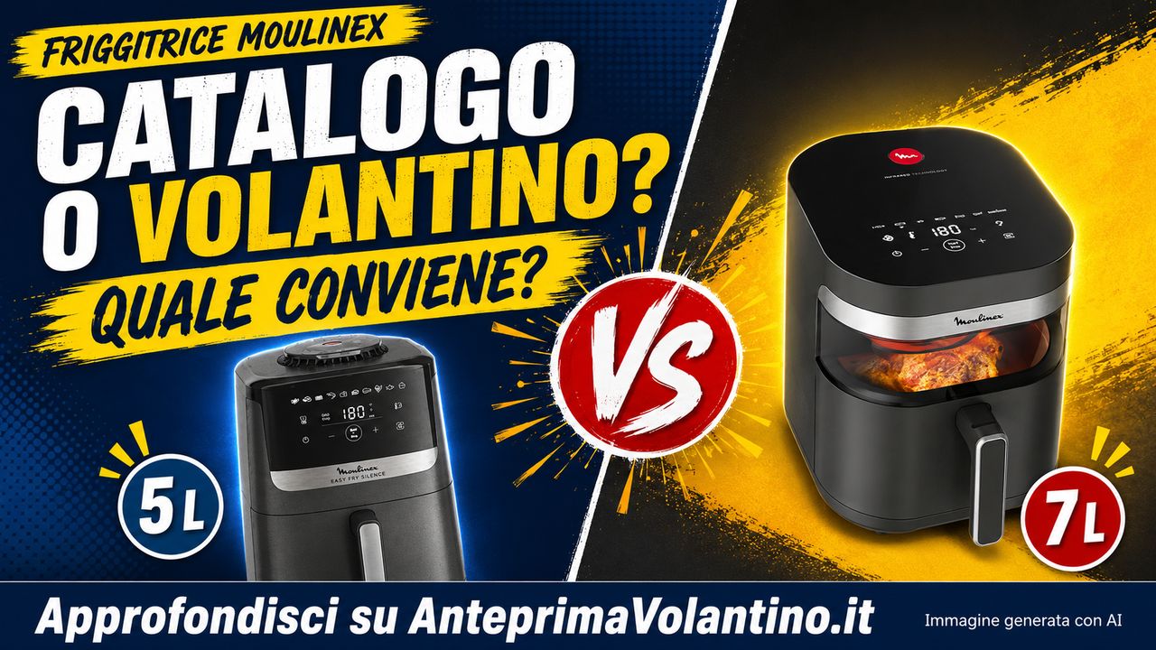 Friggitrice ad aria Moulinex Esselunga, conviene il premio Fidaty o l’offerta del volantino?