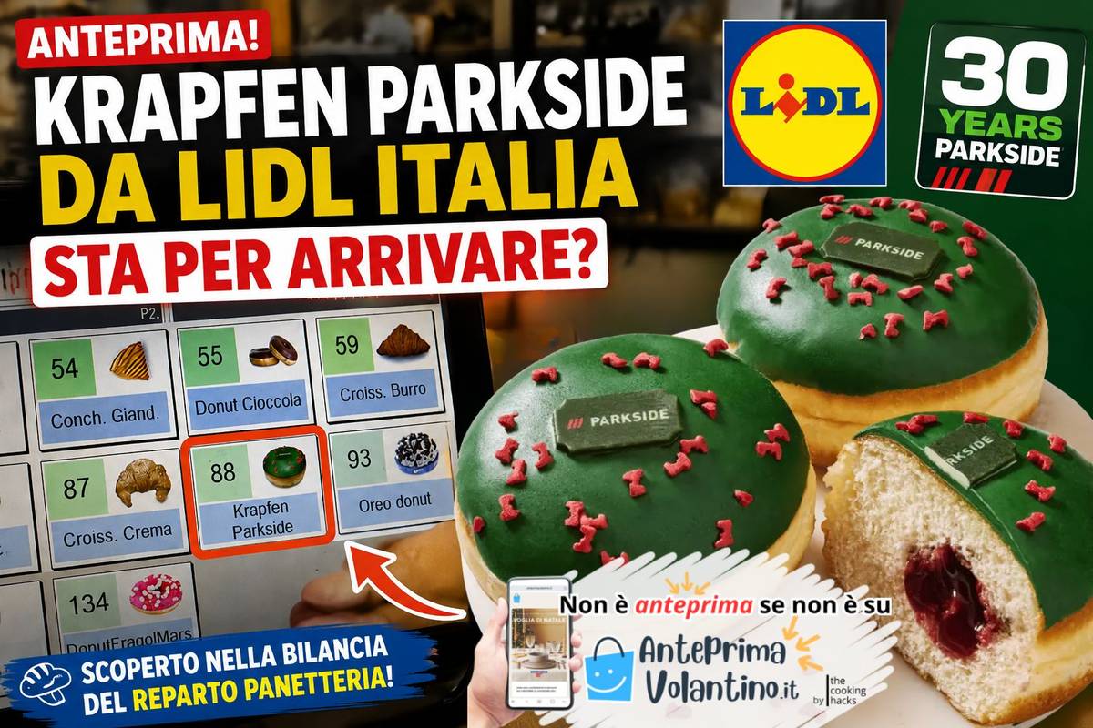 Krapfen Parkside, trovato in anteprima nella bilancia di Lidl Italia
