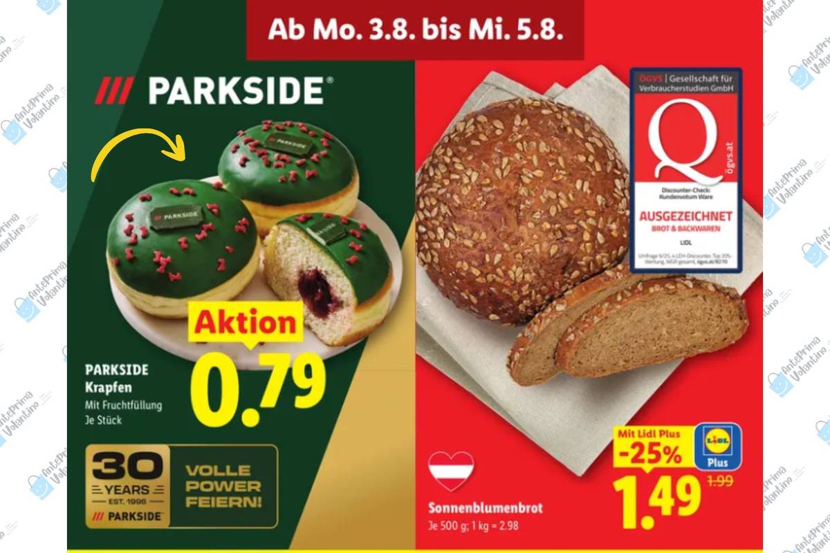 Krapfen Parkside in vendita già in Lidl Austria