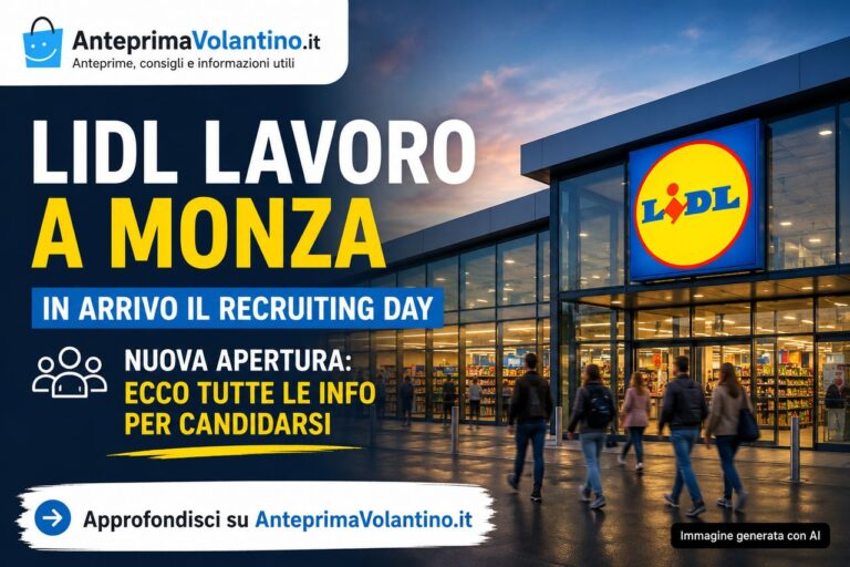 Lidl lavoro Monza, Recruiting Day il 3 settembre 2026 per la nuova apertura