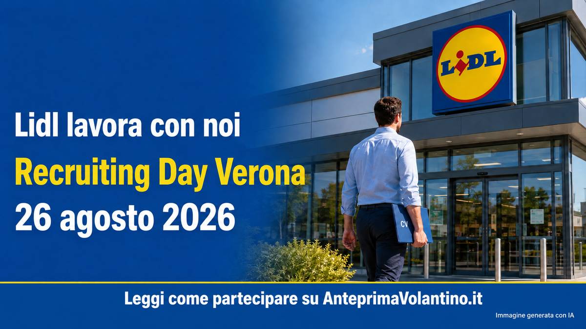 Lidl lavora con noi Verona, Recruiting Day il 26 agosto 2026
