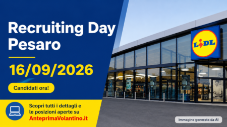 Lidl Recruiting Day Pesaro il 16 settembre 2026, le posizioni aperte e come candidarsi