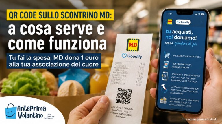 MD Goodify, cos’è il QR Code sullo scontrino e come donare 1 euro senza spendere di più