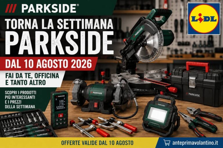 Parkside Lidl dal 10 agosto 2026