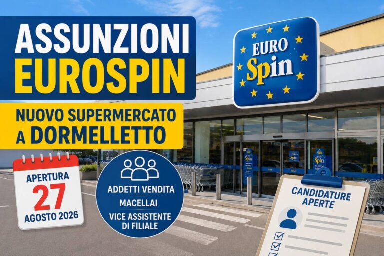 Posizioni aperte Eurospin, nuova apertura a Dormelletto