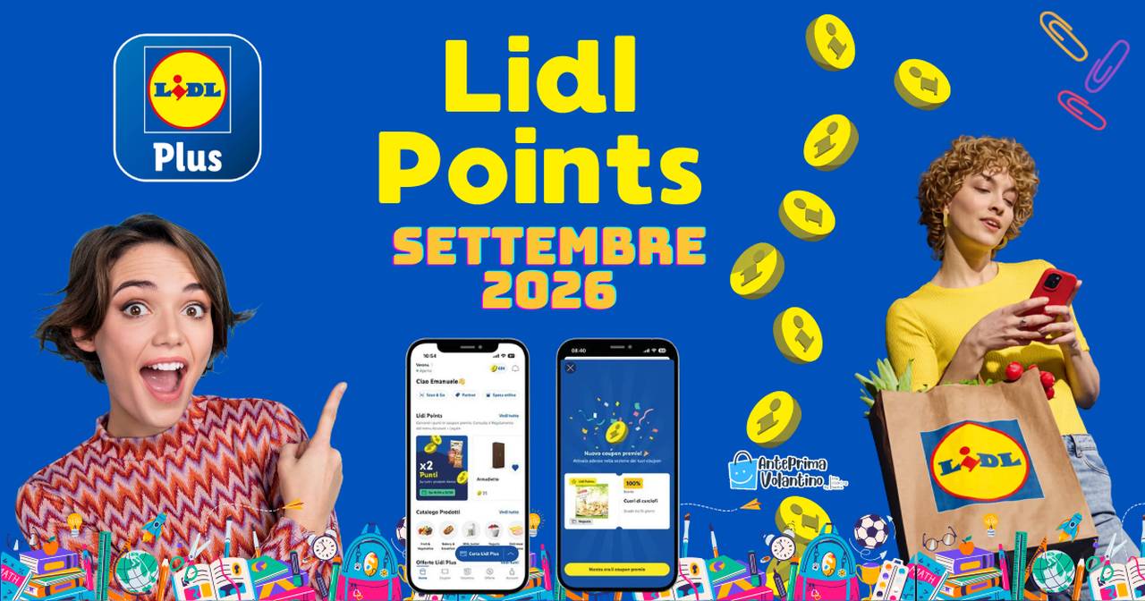 Premi Lidl Points Settembre 2026
