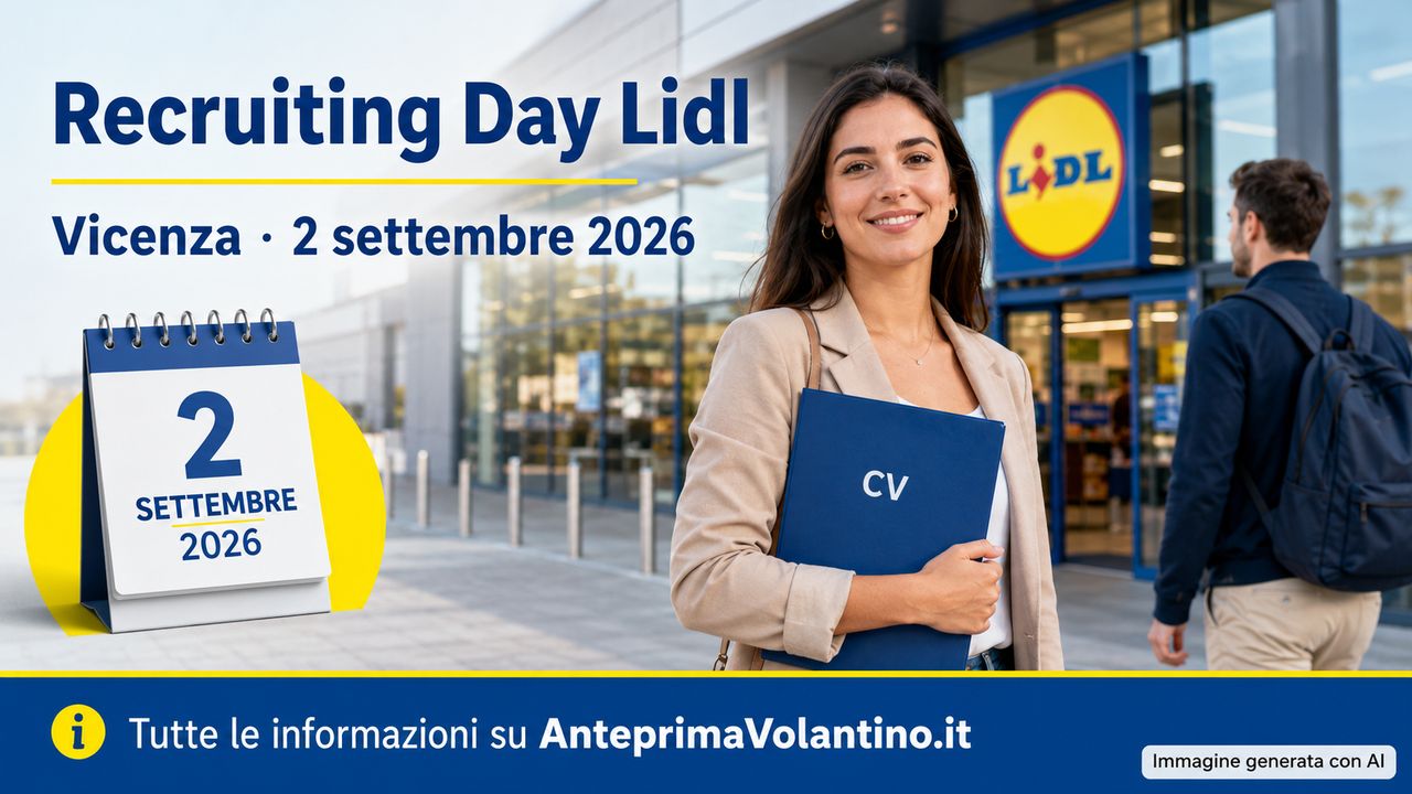 Recruiting Day Lidl Vicenza il 2 settembre 2026 per quattro ruoli nei punti vendita