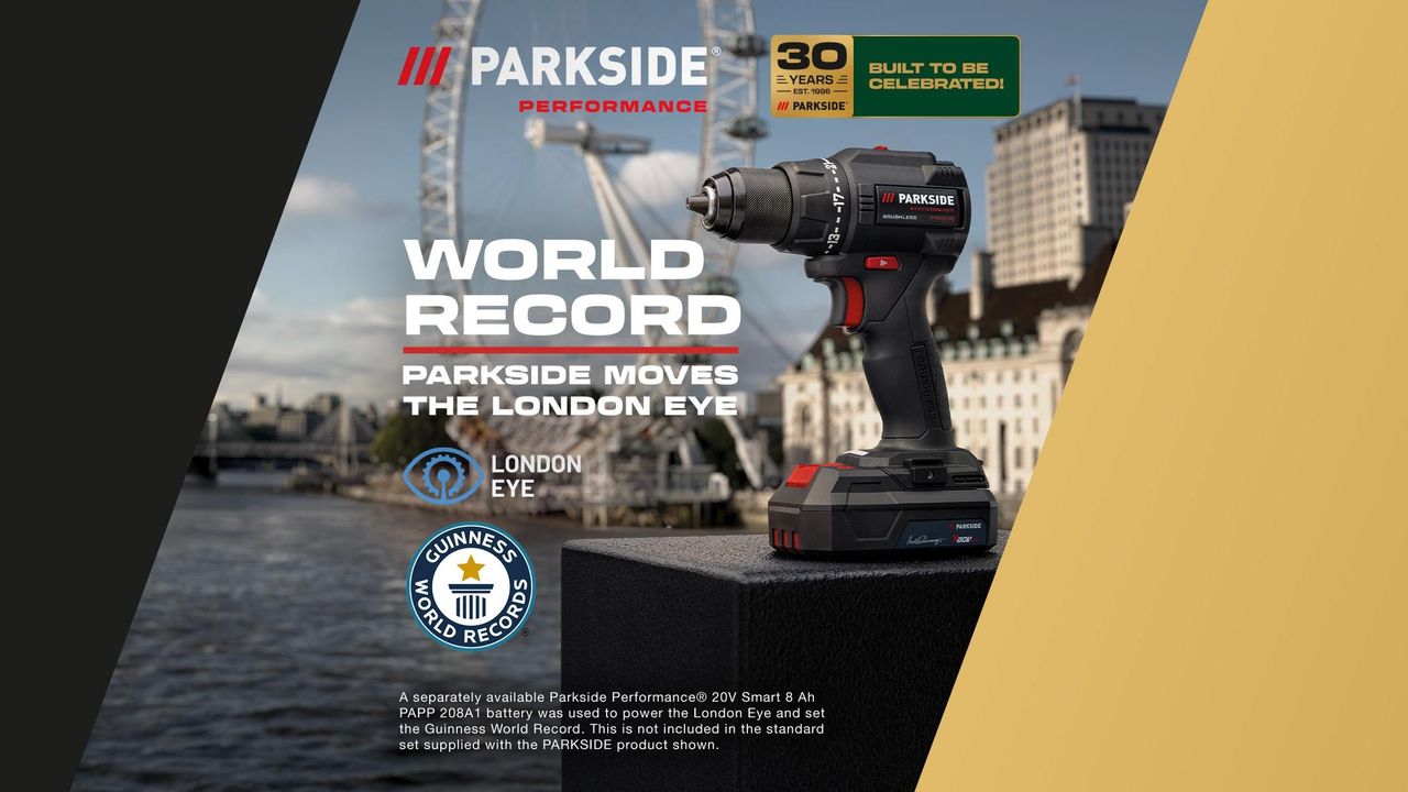Trapano Parkside Guinness dei primati, Lidl fa muovere il London Eye