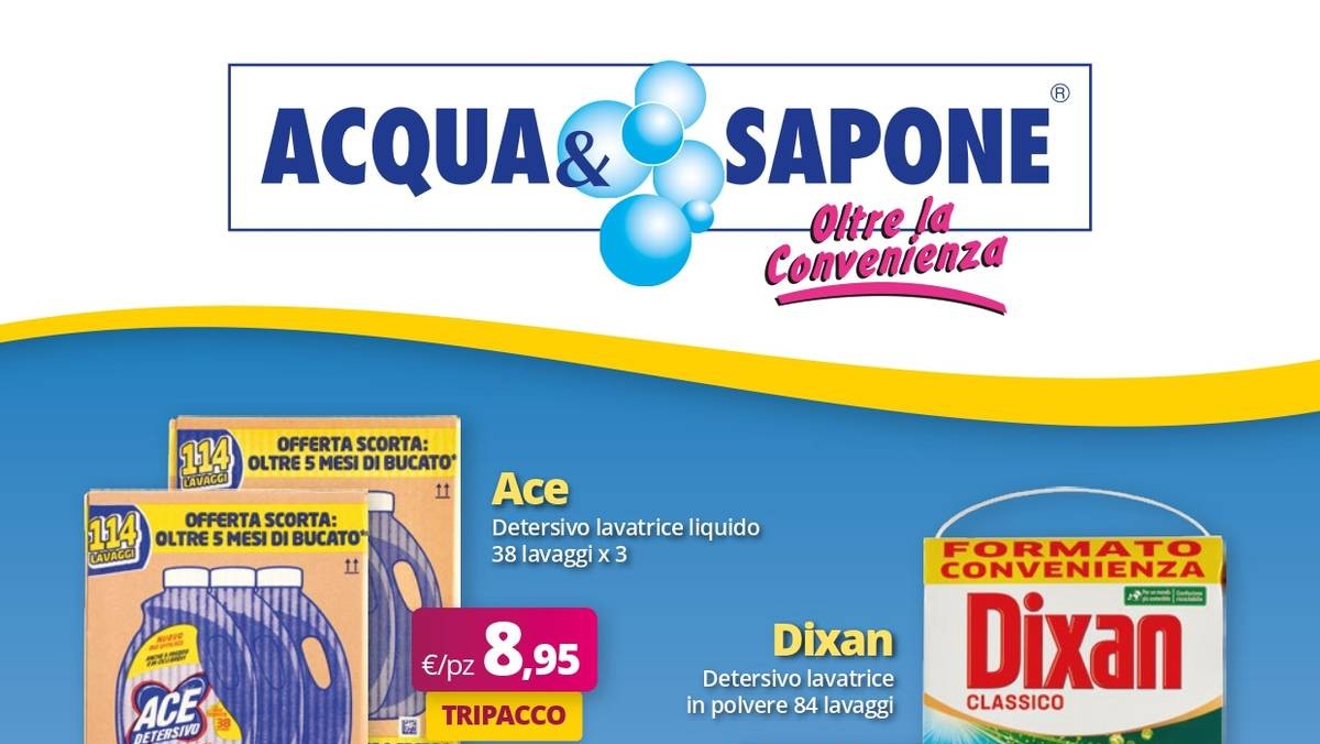 Volantino Acqua e Sapone Emilia Romagna e Veneto Agosto 2026