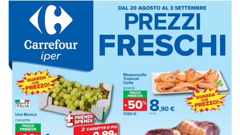 Volantino Carrefour Iper dal 20 agosto 2026
