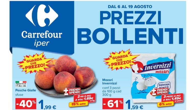 Volantino Carrefour Iper dal 6 agosto 2026