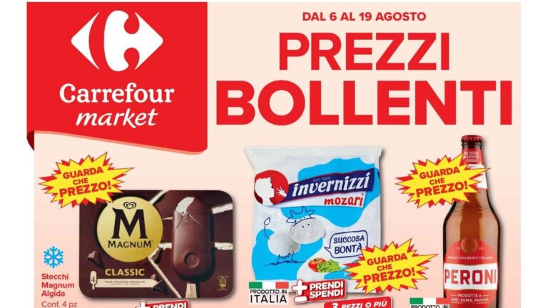 Volantino Carrefour Market dal 6 agosto 2026