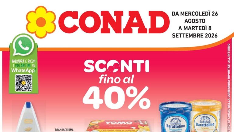 Volantino Conad dal 26 agosto 2026