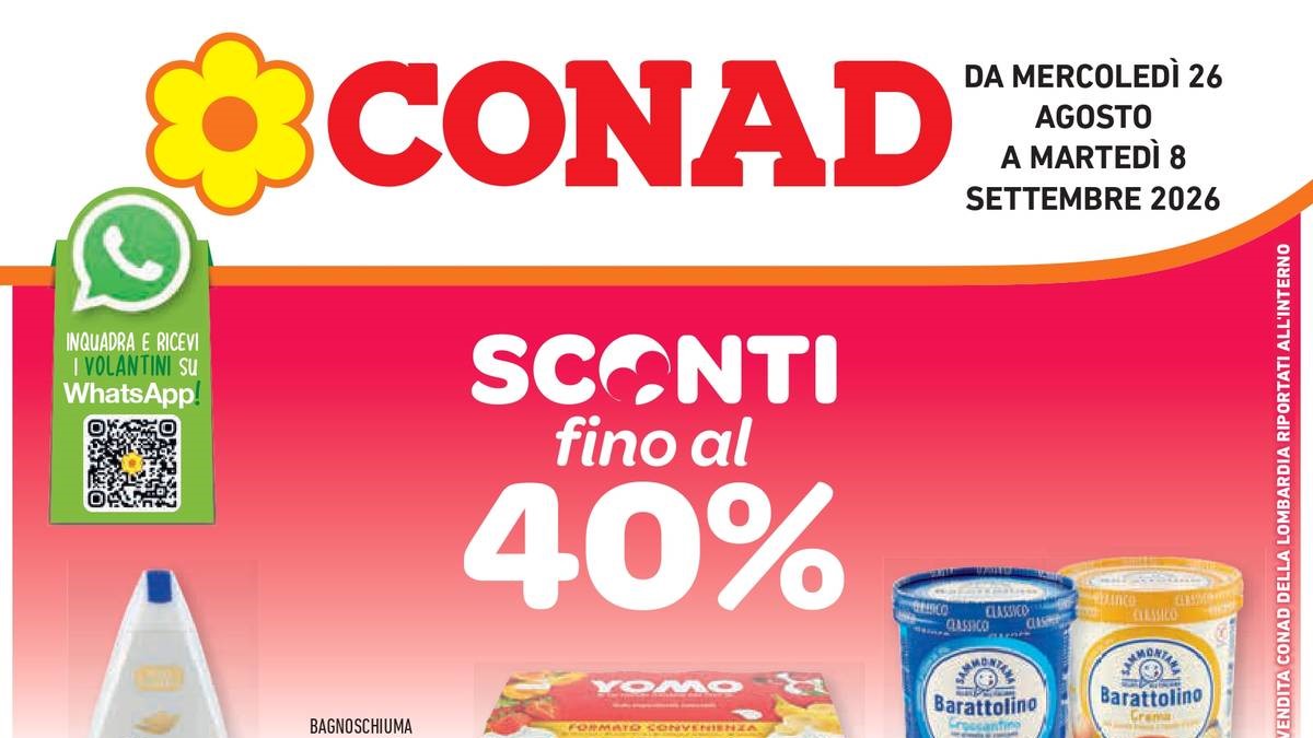 Volantino Conad dal 26 agosto 2026