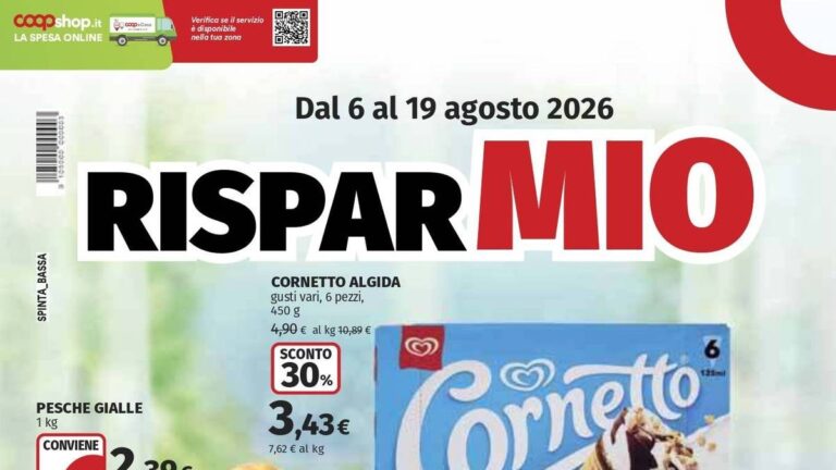 Volantino Coop dal 6 agosto 2026