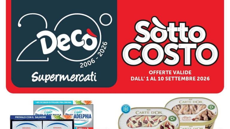 Volantino Decò dal 1 settembre 2026