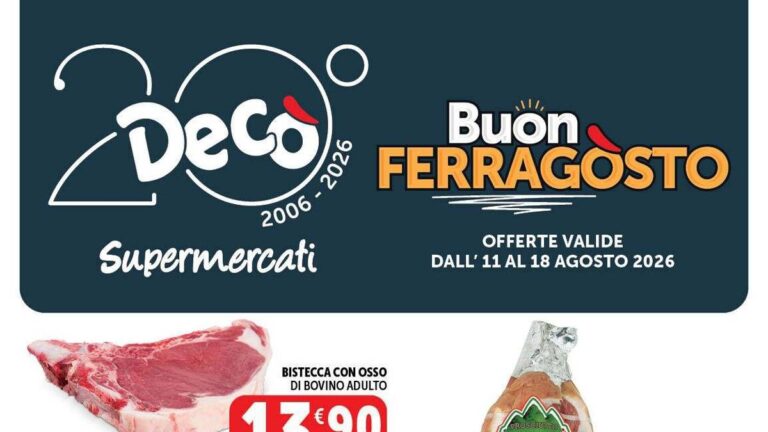 Volantino Decò dal 11 agosto 2026