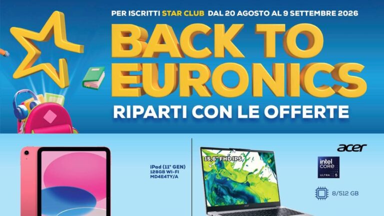 Volantino Euronics dal 20 agosto 2026