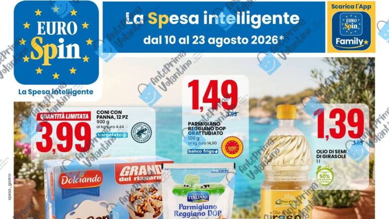Volantino Eurospin dal 10 agosto 2026