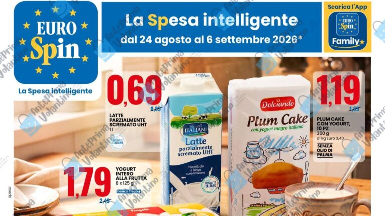 Volantino Eurospin dal 24 agosto 2026