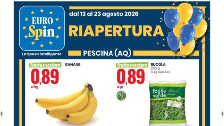 Volantino Eurospin Riapertura Pescina dal 13 agosto 2026
