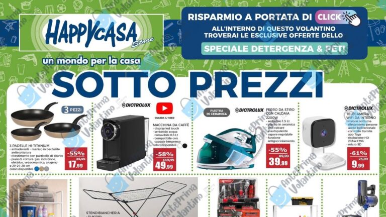 Volantino Happy Casa dal 26 agosto 2026