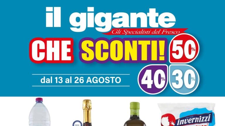 Volantino Il Gigante dal 13 agosto 2026