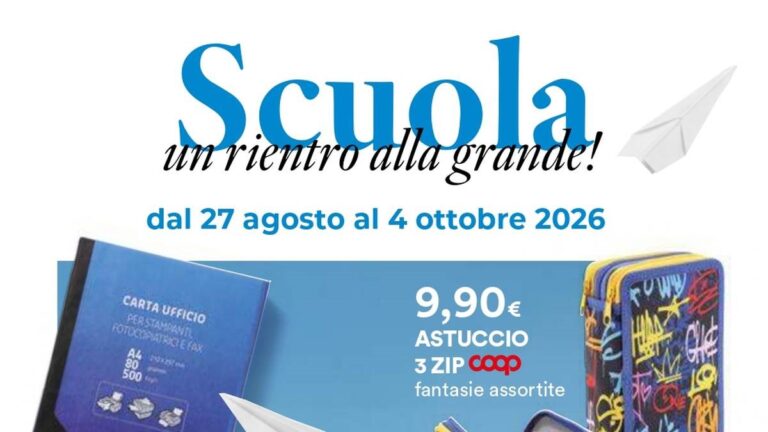 Volantino Ipercoop Scuola dal 27 agosto 2026, offerte per il rientro