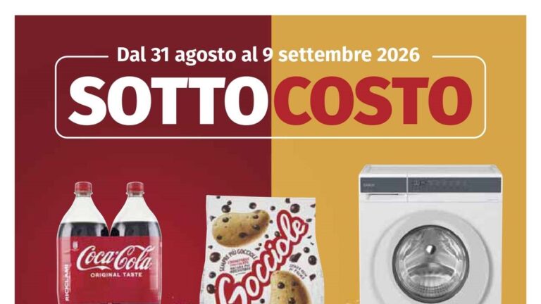 Volantino Ipercoop Sottocosto dal 31 agosto 2026, offerte fino al 9 settembre