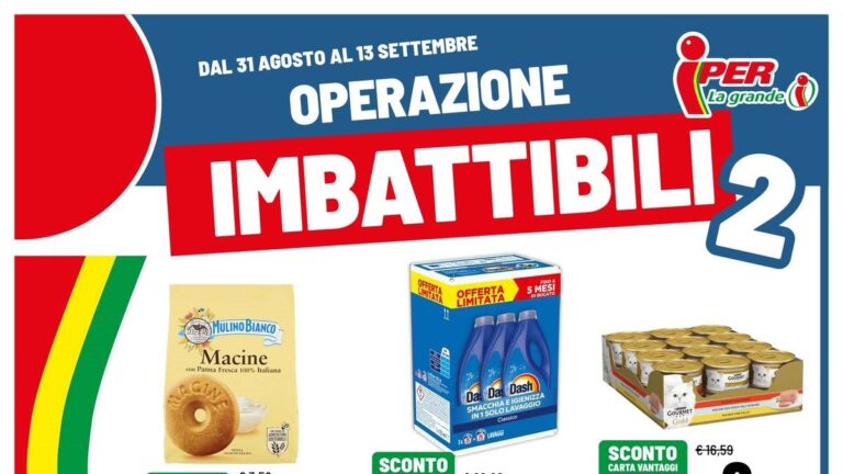 Volantino Iper dal 31 agosto 2026, Operazione Imbattibili 2 tra spesa e scuola